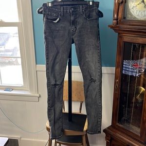 30x30 Skinny Tapered Fit Levi's Flex Men's Jeans Washed black, distressed